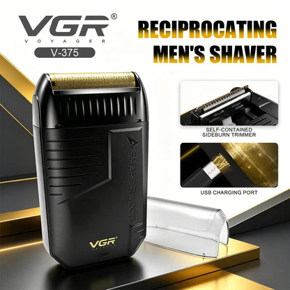 Rasoir à grille VGR V-375 noir avec capot de protection et tondeuse intégrée