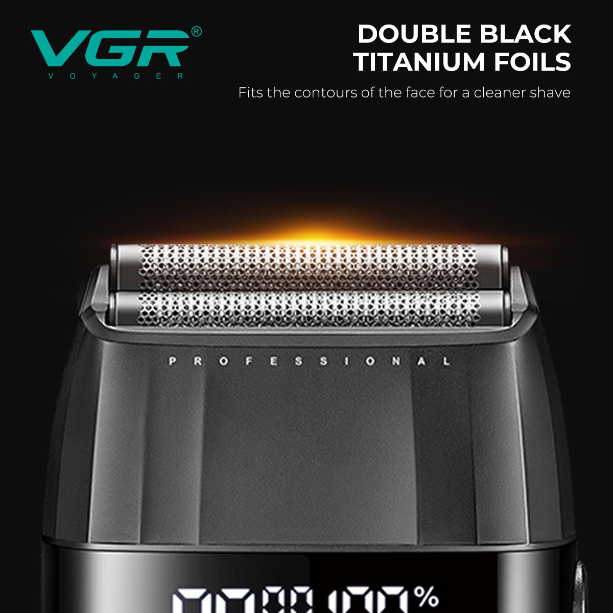 Gros plan sur le rasoir à grille du kit VGR V-640 S3